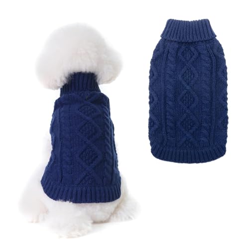 Dog Sweater for Small Dogs (NavyBlue / Small)