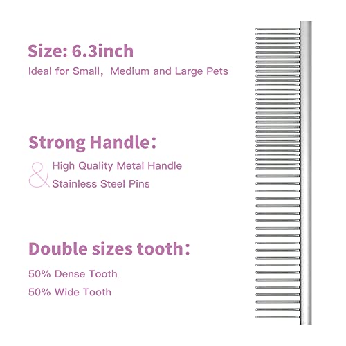 Firm Pet Grooming Kit (pink-comb2)