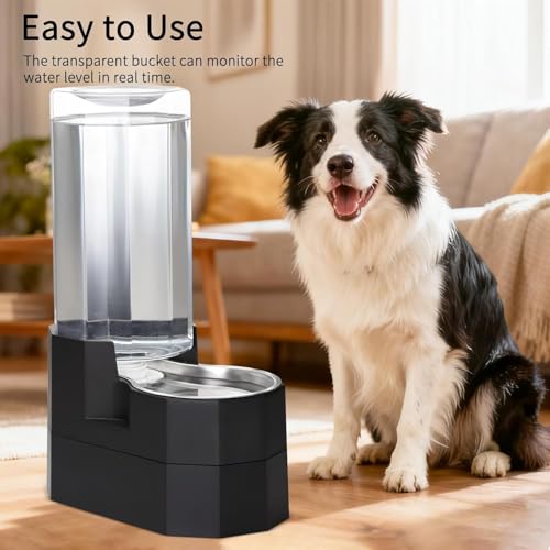 RIZZARI 9L Gravity Dog Water Dispenser (Ebony / 9L Raised)