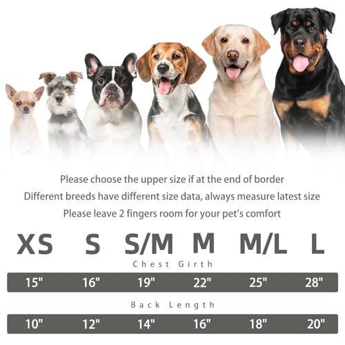 Dog Sweaters for Large Medium Small Dogs (S/M - Chest 19", Back 14" / Grey)