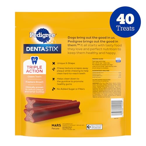 Dentastix Large Breed Dental Dog Treats (40 Count (Pack of 1))