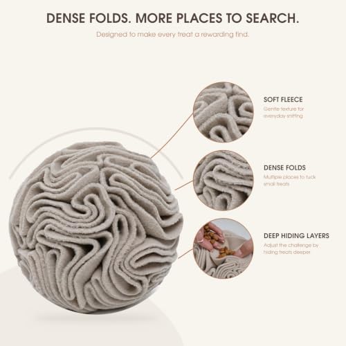 Light Brown Snuffle Ball for Dogs (Light Brown / Small)