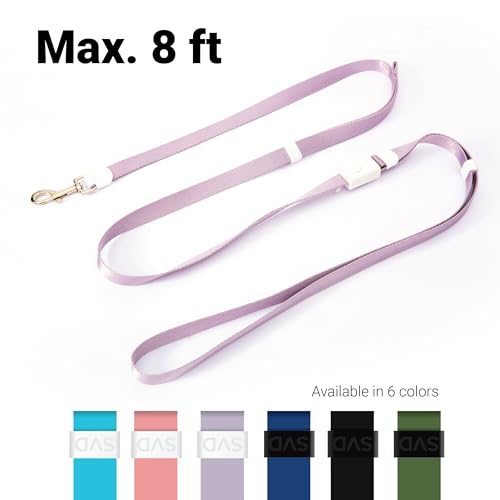 4-in-1 Hands Free Dog Leash, Versatile Crossbody Dog Waist Leash with Easy Release Buckle, Adjustable Waist Fit for Walking, Jogging and Running Your Pet (Purple) (Purple)