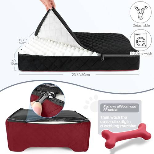 Large Dog Car Seat (Black/Red)