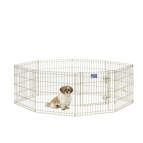 MidWest 24 Inch Exercise Pen (Gold Zinc w/ Door / 24" H)