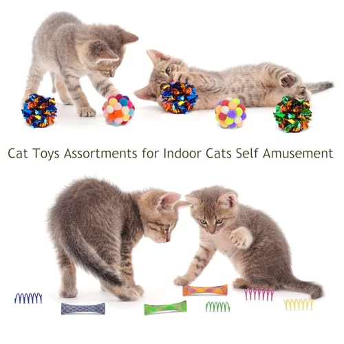 Interactive Cat Toys for Indoor Cats Kitten (Extra Large Cat Tunnel Toy Set)