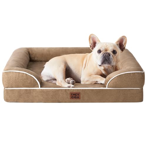 Orthopedic Dog Bed Medium Size Dog (Camel / 30.0"l X 20.0"w X 6.5"th)