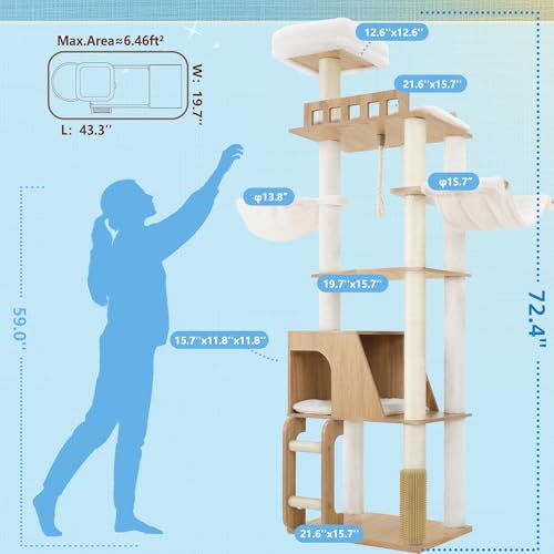 Wooden Cat Tree (White Oak)