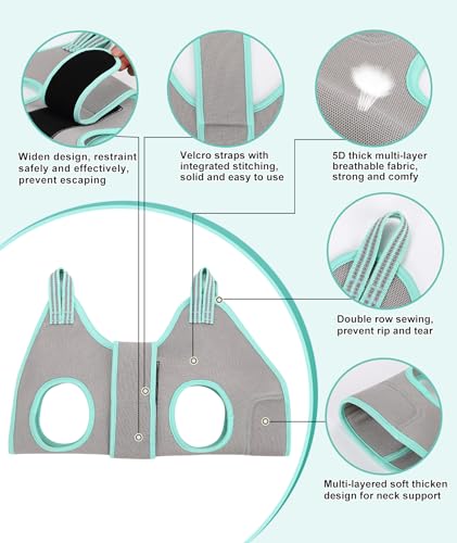 Dog Grooming Hammock Harness (XXS (8 LB Max) Silver Grey 4-9in)