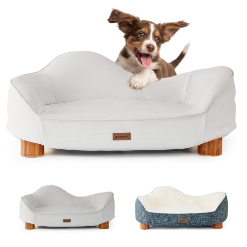 45D Orthopedic Memory Foam Dog Bed Sofa Set (Blue+Beige)