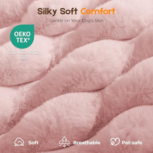 Orthopedic Dog Bed for XL Dog (Pink / 42"x30"x4")