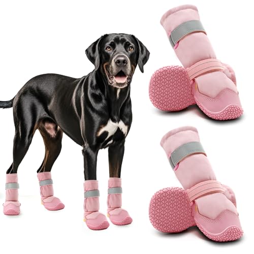 Dog Shoes for Dogs (Light Pink / Width 1.57 in)