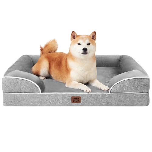 Orthopedic Dog Beds Large Sized Dog (Grey / 35.0"l X 22.0"w X 6.5"th)