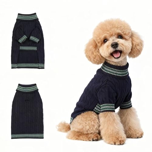 Small Medium Dog Sweater (Striped Blue / Small)