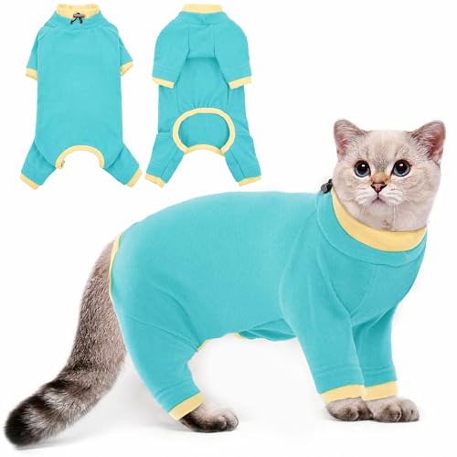 Cat Anti Licking Sweater (X-Small / Turquoise)