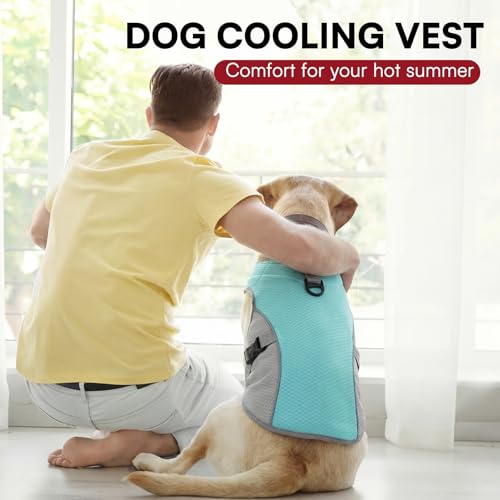 Dog Cooling Vest for Medium Dogs (Blue / Medium)