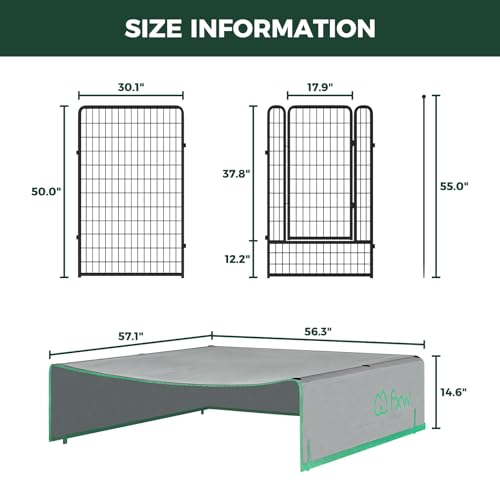 Rollick Dog Playpen with Sun Shade (Black / 50"H)