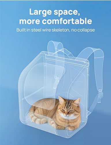 Cat Backpack Carrier (Blue / 12.6"L x 10.2"W x 16.5"H)