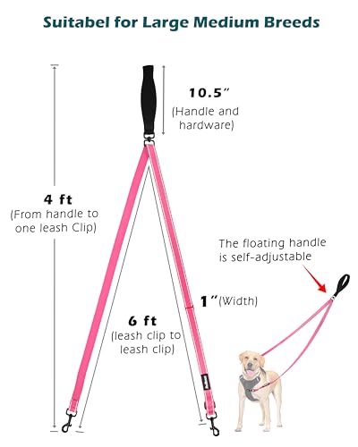 Two Point Control Dog Leash (Pink)