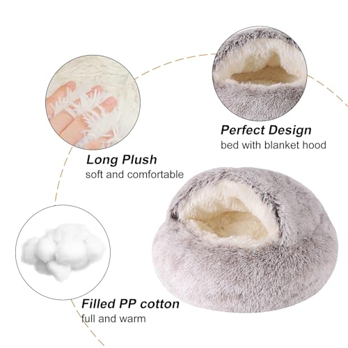 Dog Beds for Small Dogs (24.0"L x 24.0"W x 14.0"Th / Coffee)