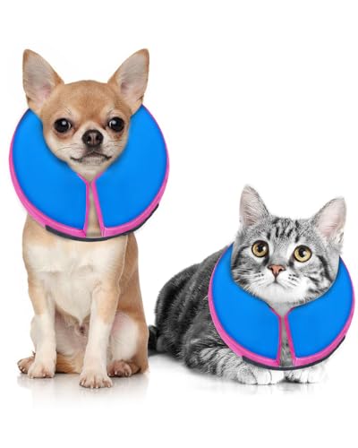 Inflatable Dog Cone (PinkBlue / XS(6"-9"))