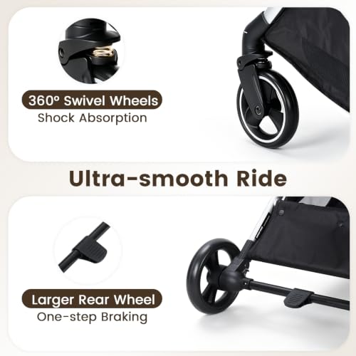 T3 Pro Pet Stroller for Small Dog & Cats up to 44 lbs (Beige & Net Wall / T3 Pro)
