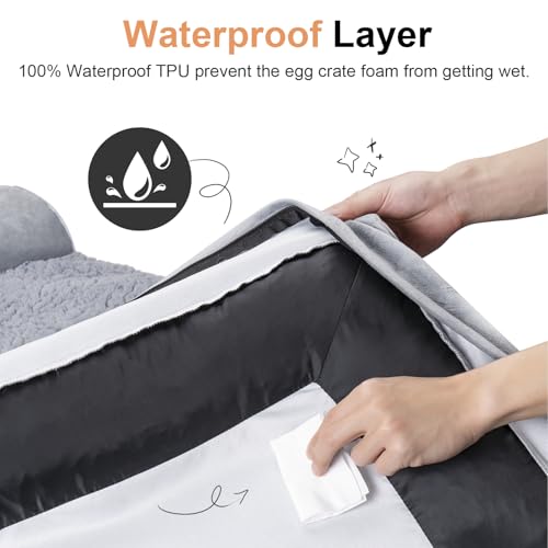 Orthopedic Dog Bed for XX (Light Grey / 44.0"L x 34.0"W x 6.5"Th)