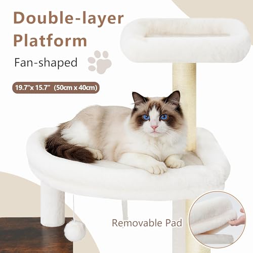 Modern Cat Tree Tower (70.9 inches / Rustic Brown)