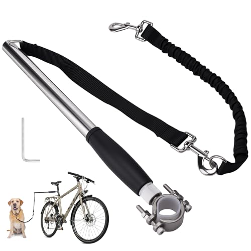 Hands Free Dog Bike Leash for Large Dogs (black)