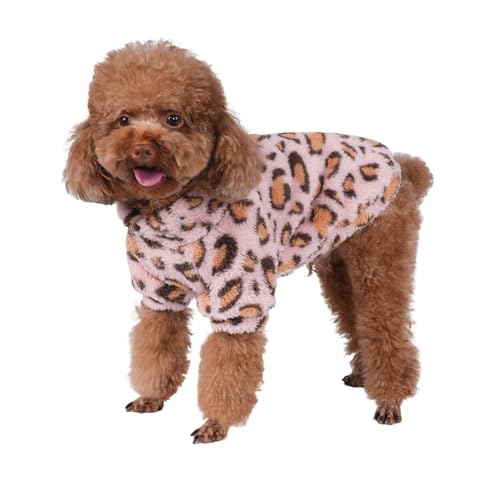 Leopard Print Dog Sweater (Pink / X-Small)