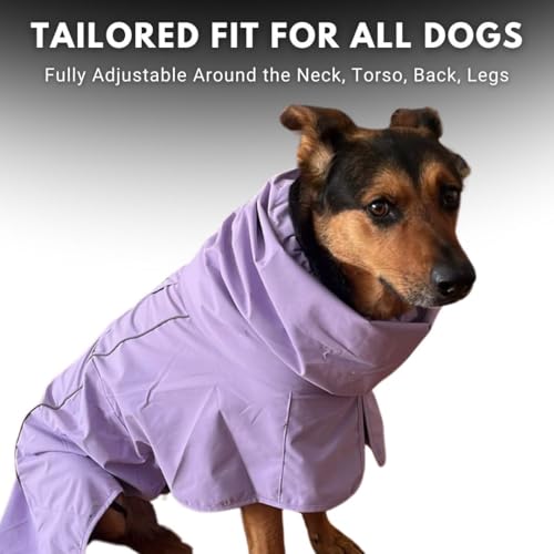 Dog Raincoat Waterproof Rain Jacket w (Purple / Small)