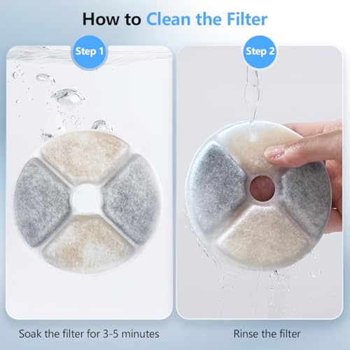 6 Set Cat Water Fountain Replacement Filters (White)