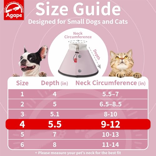 Soft Dog Cone for Small Dogs & Cats (Pink (Small Dogs Cone) / 4 (Neck:9"-12"))