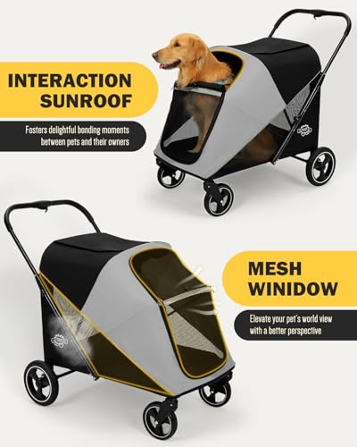 Dog Stroller for Large & Medium Dogs (Large_Walk In)