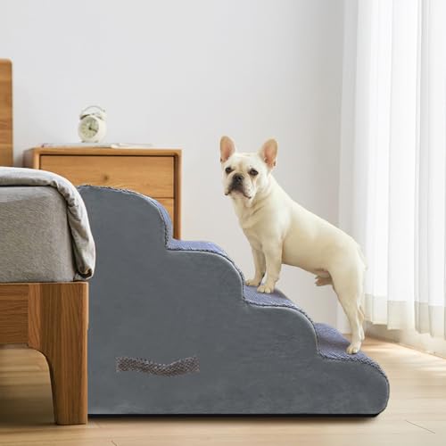4 Step Pet Stairs for High Beds & Sofas (Grey / 4-step 19.6"H)