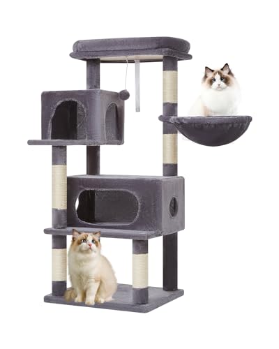 Cat Tree 49In Cat Tower for Indoor Cats Large Adult (Smoky Gray / 49.2 Inches)