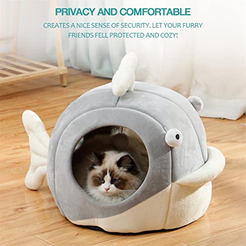Cat Beds for Indoor Cats (Dolphin Gray / L)