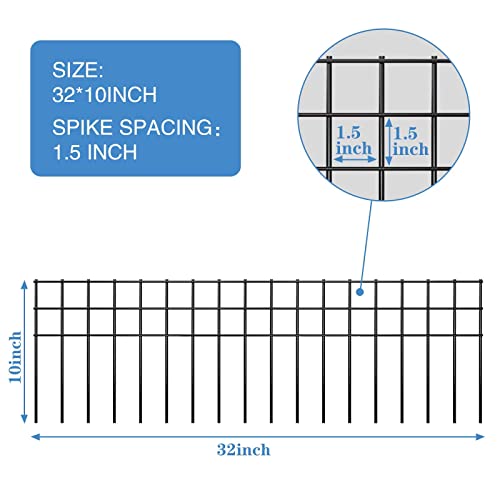 32x10 inch No Dig Animal Barrier Fence (32x10-20P black)
