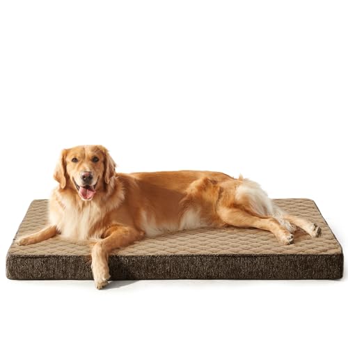 Orthopedic Dog Bed for Extra Large Dogs (XXL(47"x29") / Brown)
