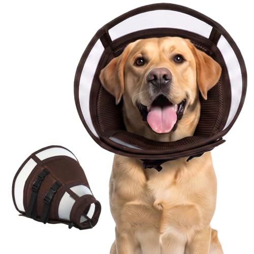 Soft Dog Recovery Cone Collar (Brown / XL(Neck Girth:16.5-21.7in))
