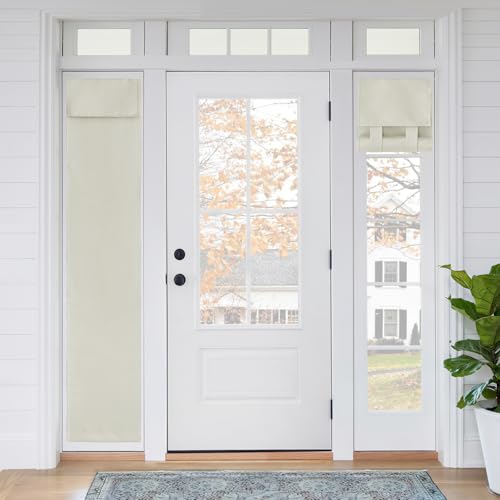 Sidelight Curtains for Front Door (Light Beige / 12"W x 69"L (Pack of 1))