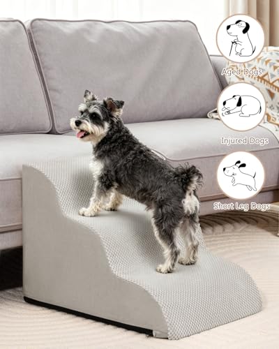 Dog Stairs for Small Dogs (Light grey)