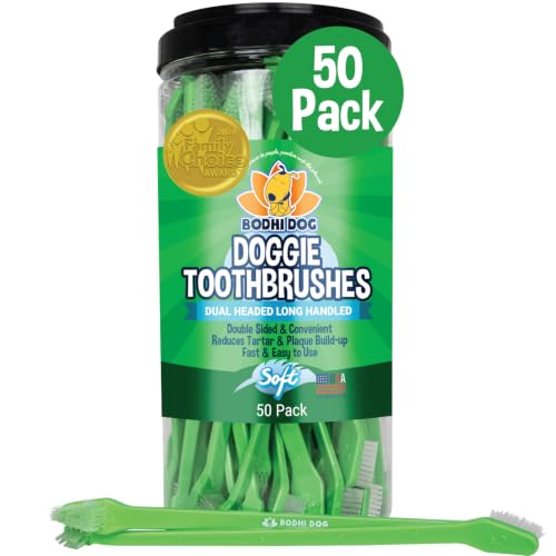 Dual Headed Toothbrush for Dogs & Cats (1 Count (Pack of 50))