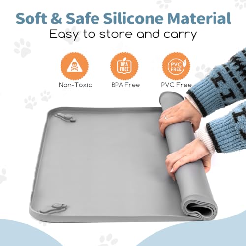 Silicone Puppy Pad Holder Tray with Clips (A-24"x24")