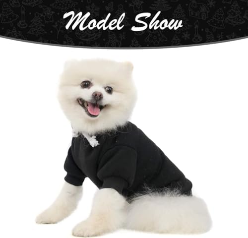 Dog Hoodie for Large Medium Small Dogs (Black / Small/Medium)