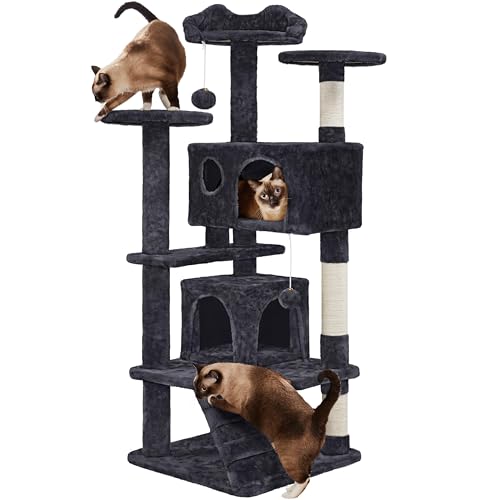 54in Cat Tree Tower (Black / 54in)