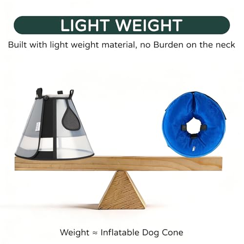 Soft Dog Cone Collar for Large Dogs (Black / XXL)