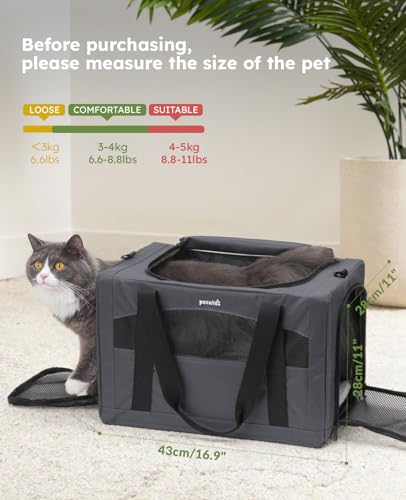 Cat Carrier Stable (Dark Gray Regular / 16.9"L x 11.0"W x 11.0"H)