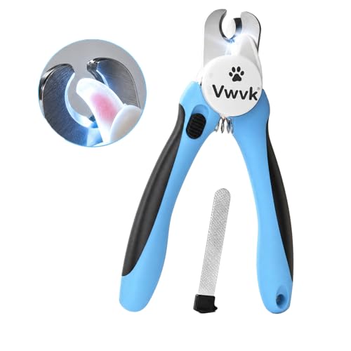 Dog Nail Clippers with Light (Blue)