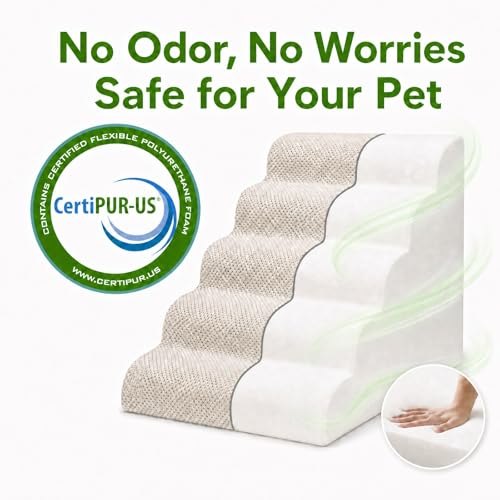 Dog Ramp for Bed (White)